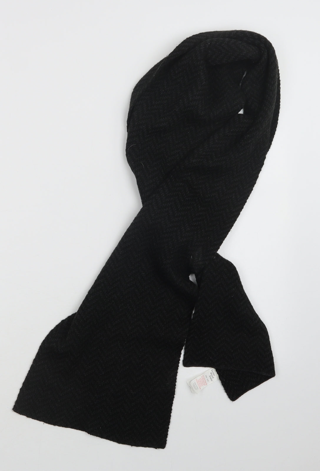 Cedar Wood State Mens Black Knit Scarf One Size