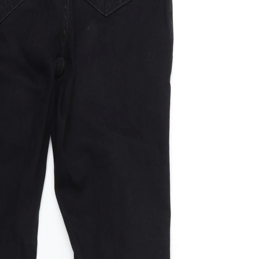 Denim & Co. Womens Black Denim Skinny Jeans Size 12 L28 in