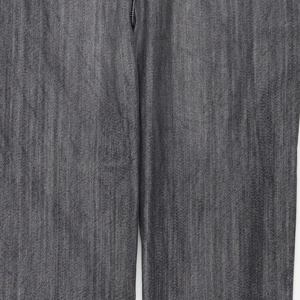 Hallhuber Womens Grey Denim Straight Jeans Size 8 L28 in