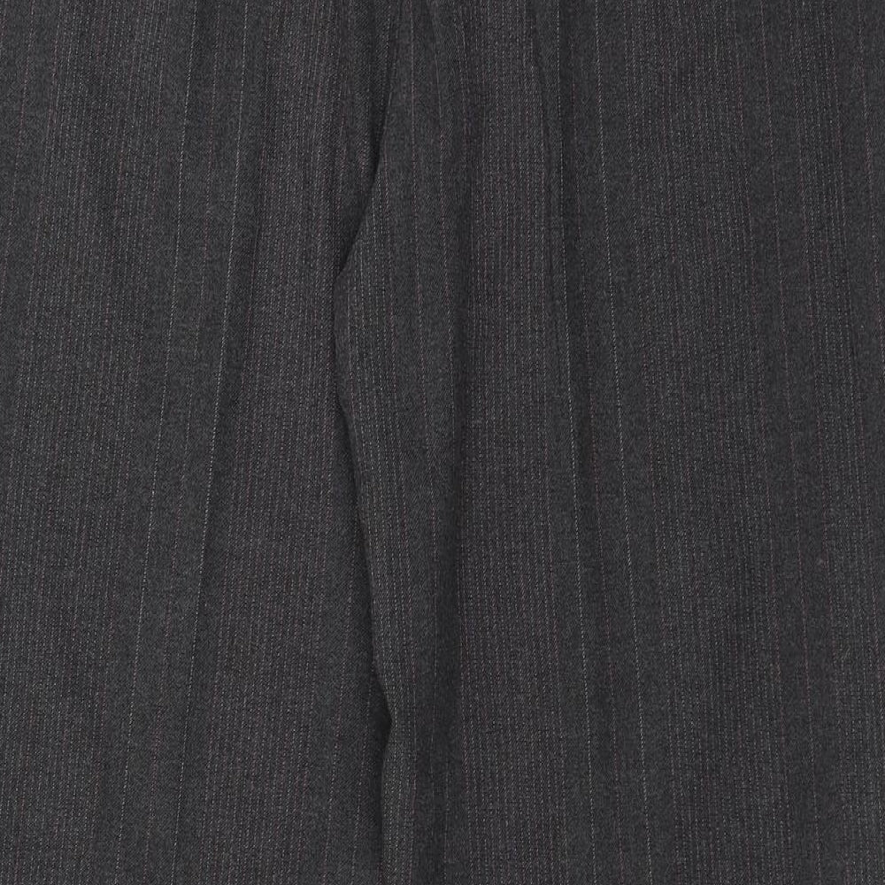 Per Una Womens Grey Striped Trousers Size 34 in L27 in