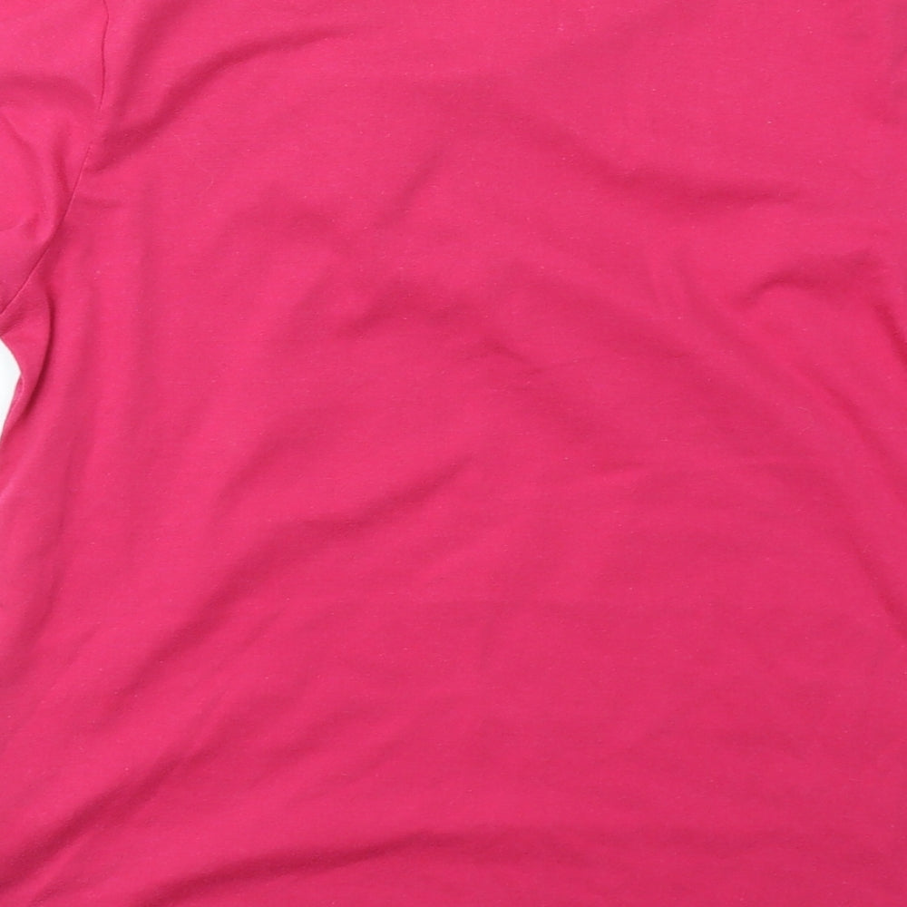 STORE TWEMTY ONE Womens Pink Basic T-Shirt Size 14