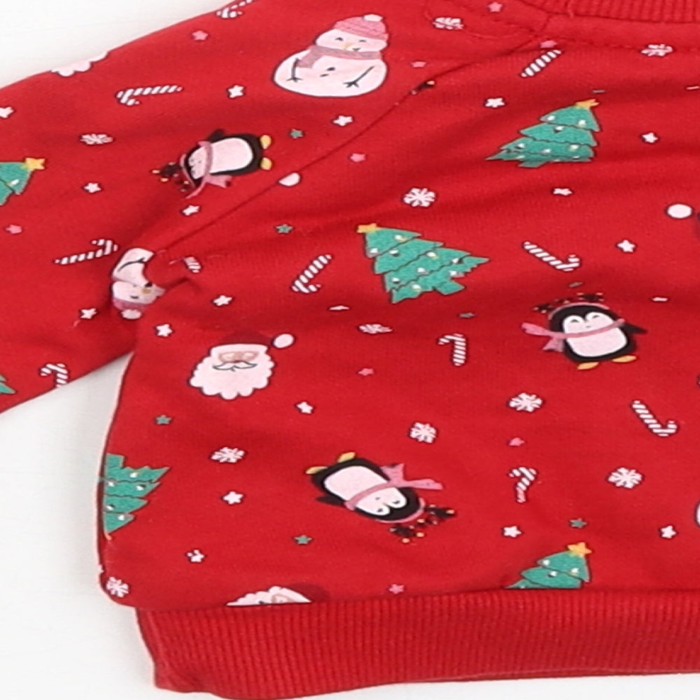 Primark Baby Red Pullover Jumper Size 0-3 Months - Christmas