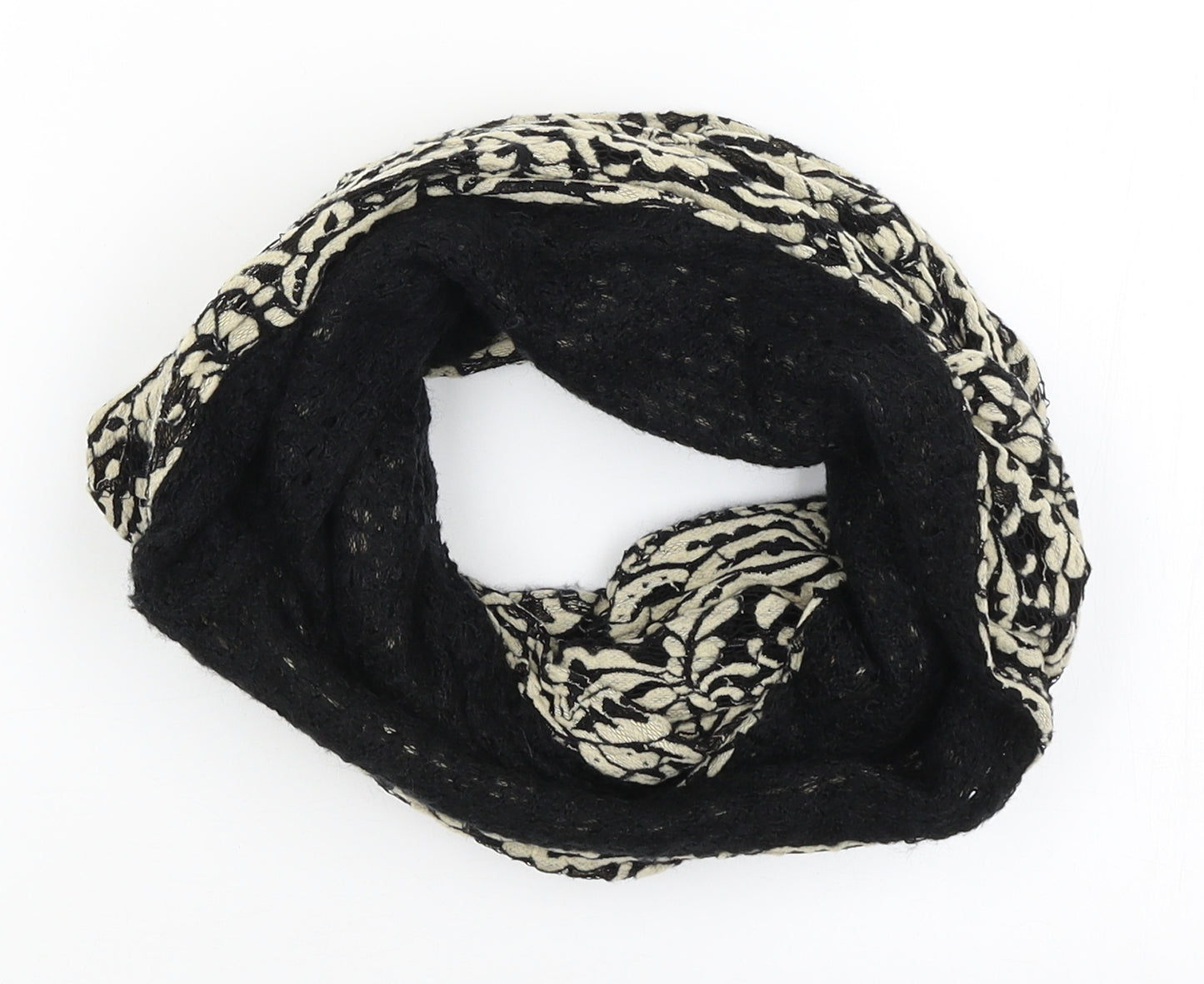 Preworn Womens Black Paisley Scarf