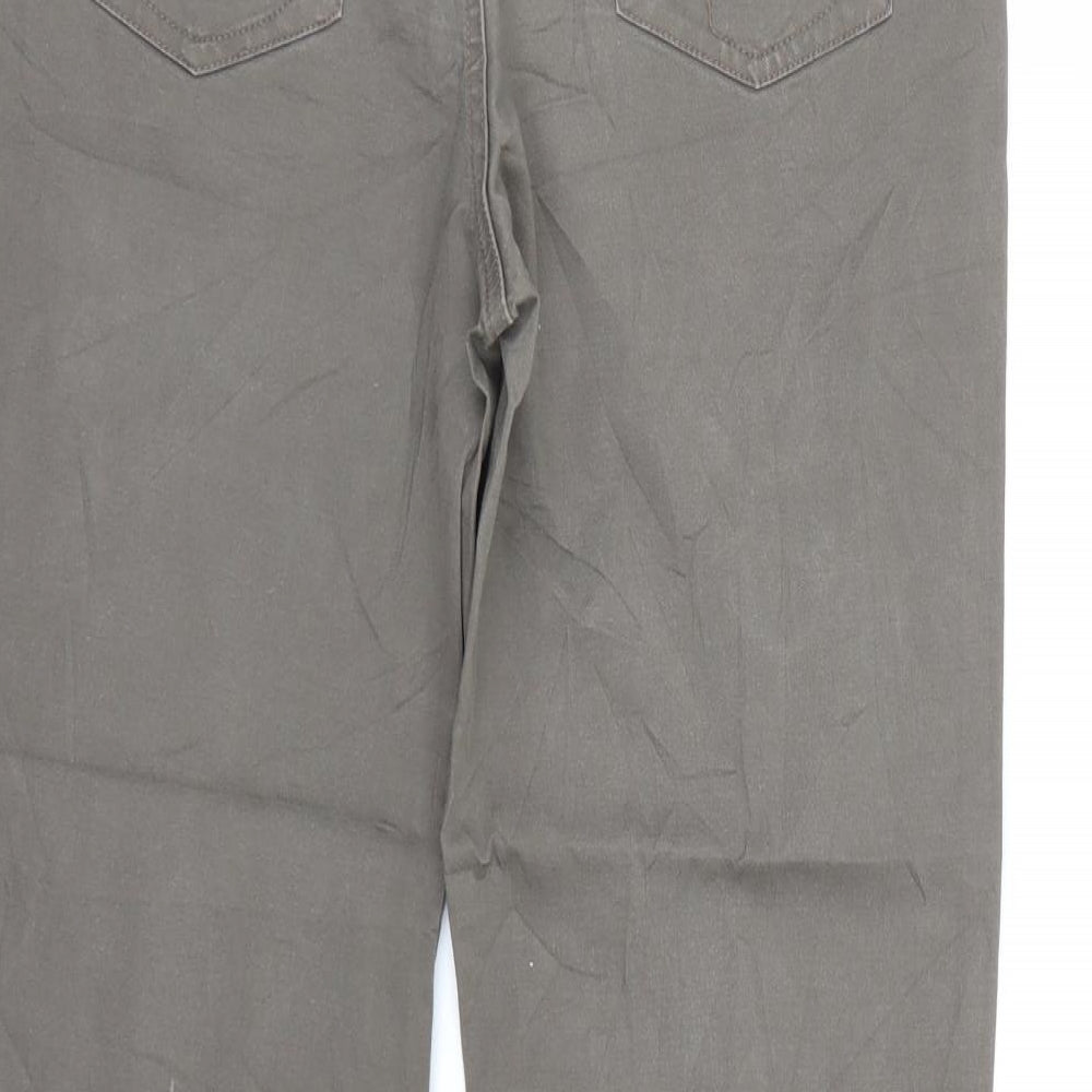 Biaggini Womens Brown Denim Straight Jeans Size 12 L28 in