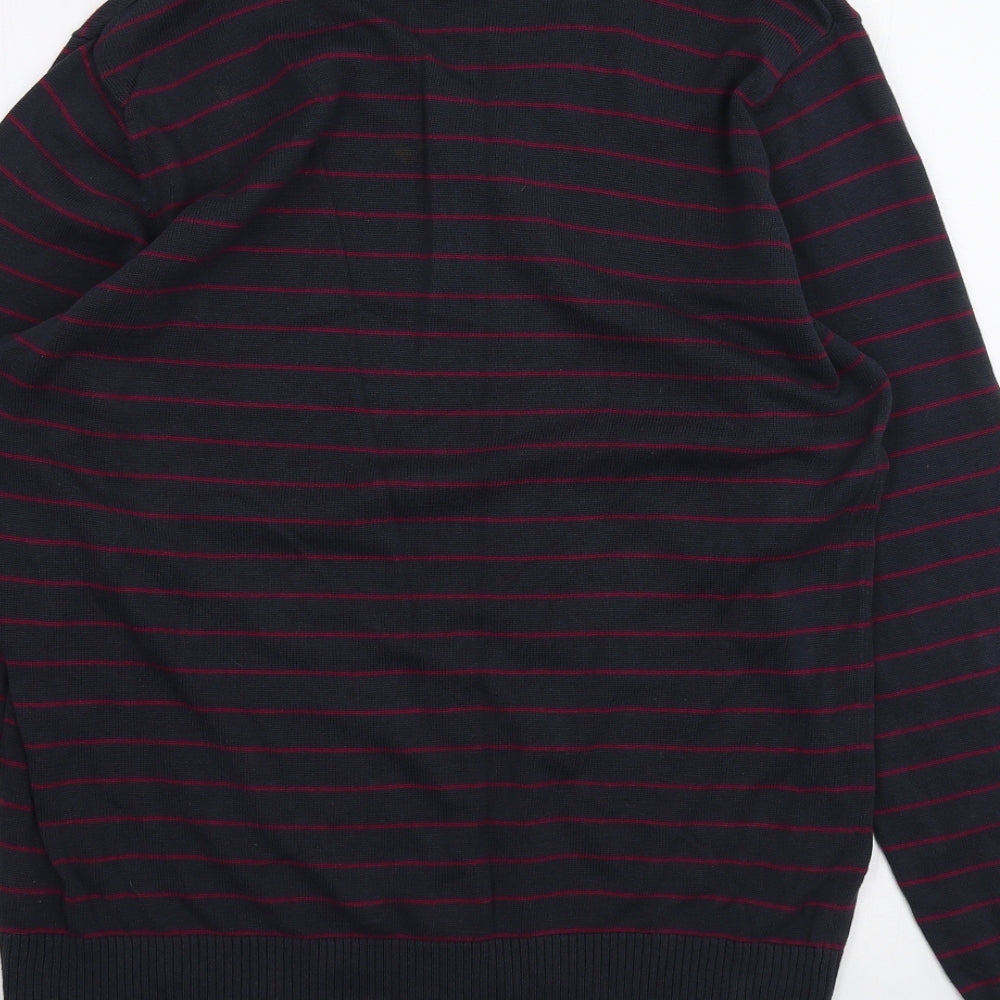 NEXT Womens Blue Striped Basic T-Shirt Size M