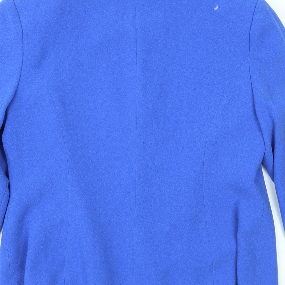 BM collection Womens Blue Jacket Blazer Size 10