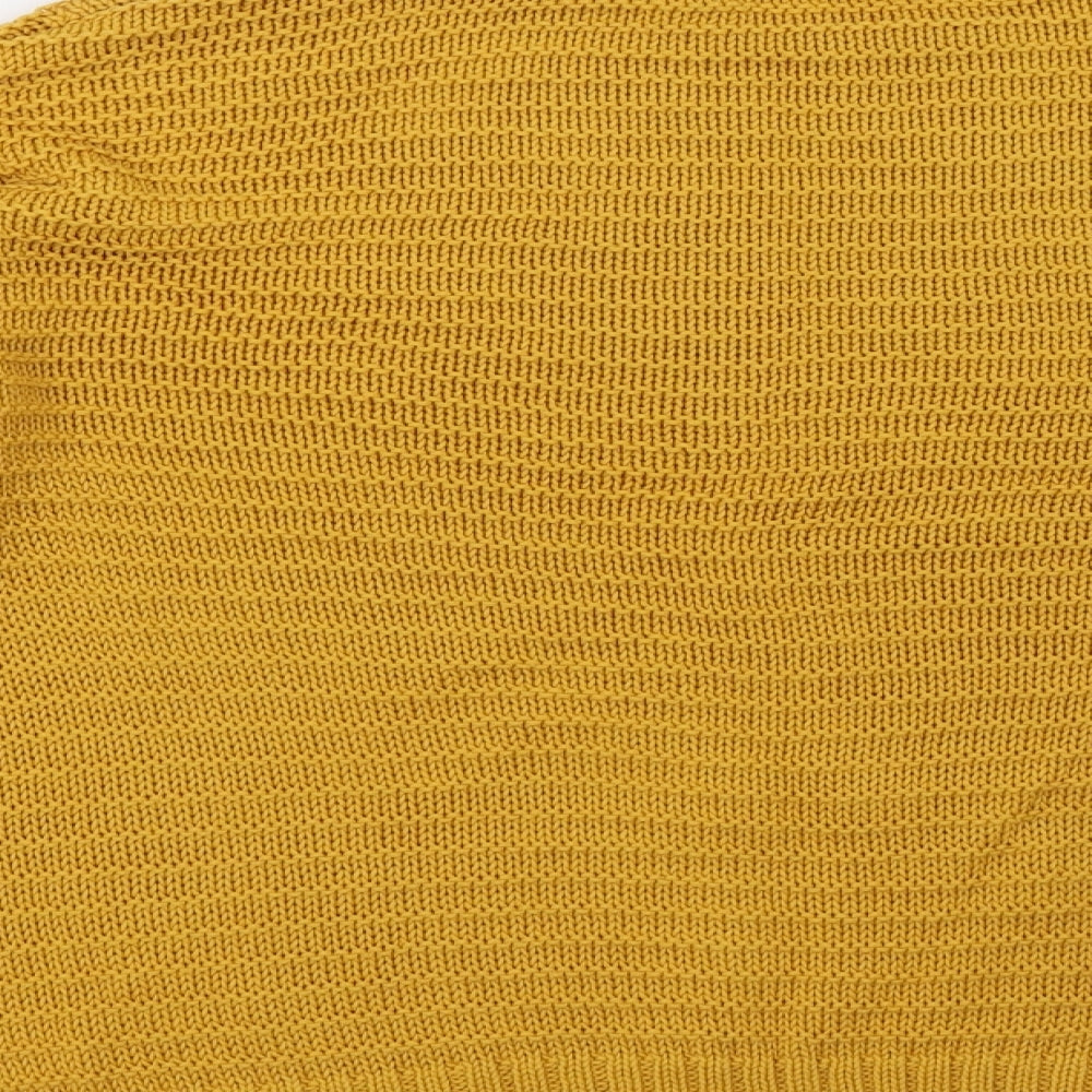 H&M Womens Yellow Knit Pullover Sweatshirt Size M
