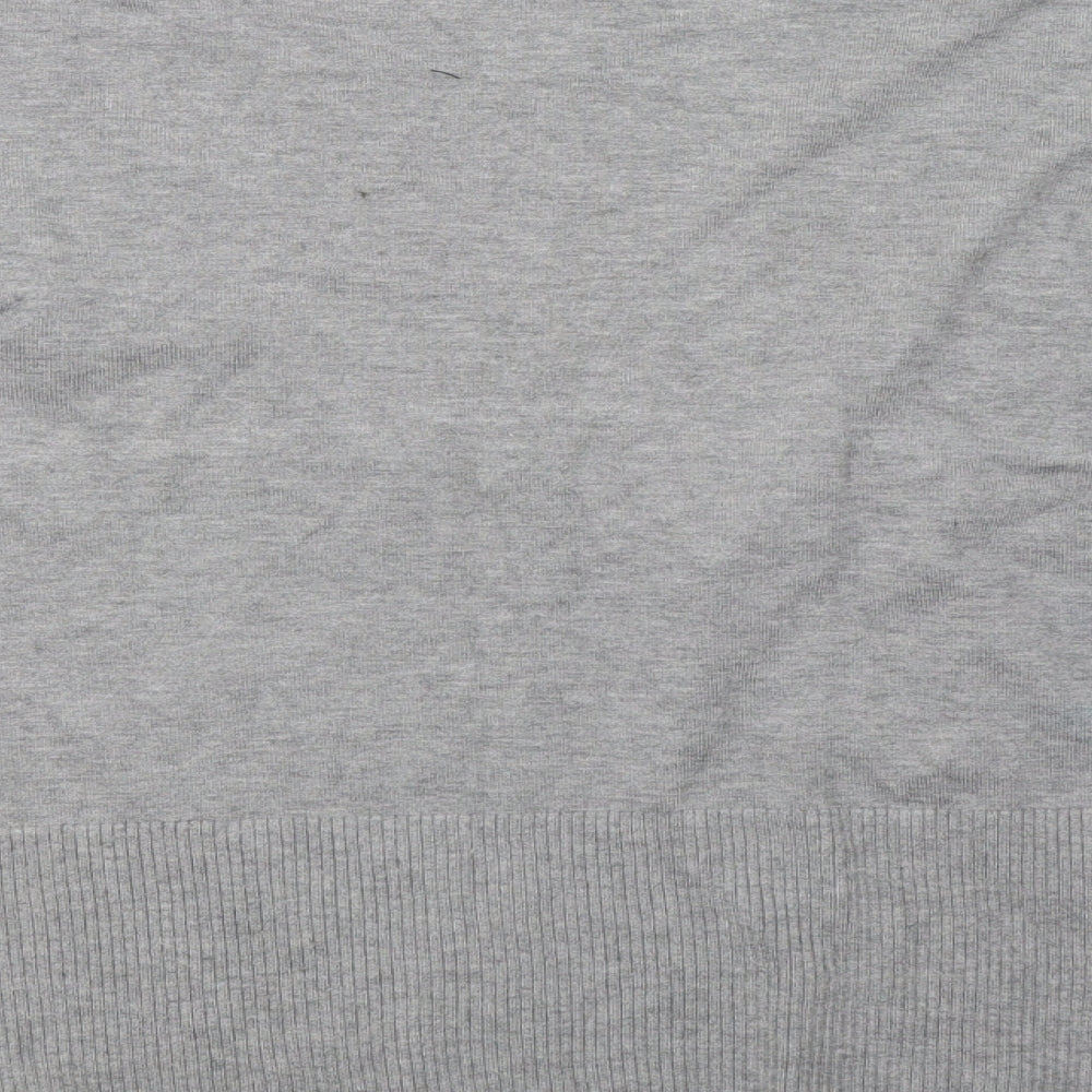 Cortefiel Womens Grey Knit Cardigan Jumper Size L
