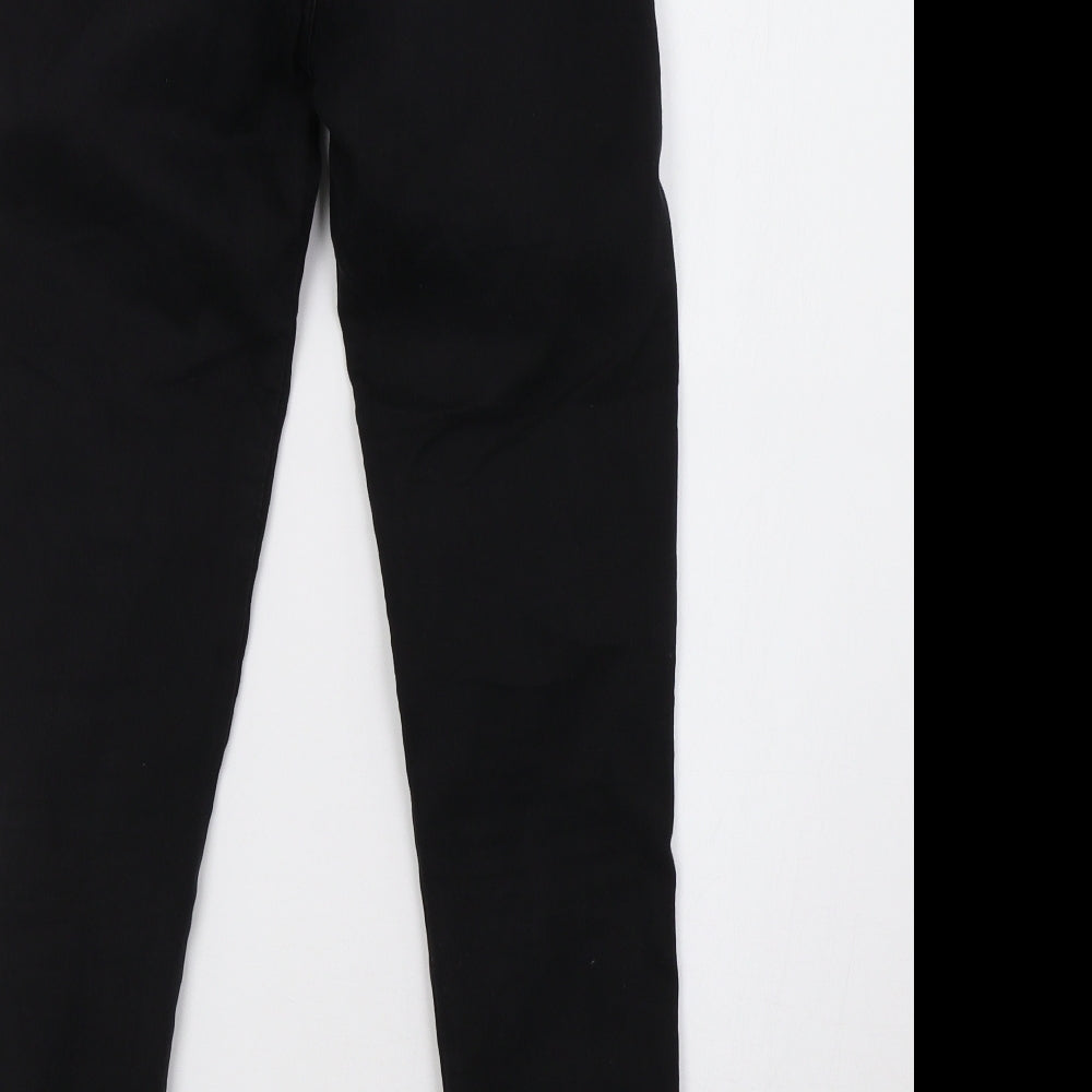 Bershka Womens Black Denim Skinny Jeans Size 6 L28 in