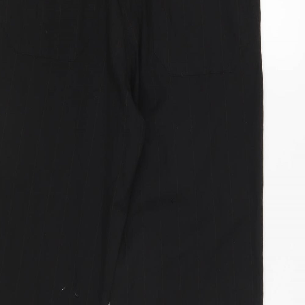 Creon Previs Womens Black Striped Dress Pants Trousers Size 32 L31 in
