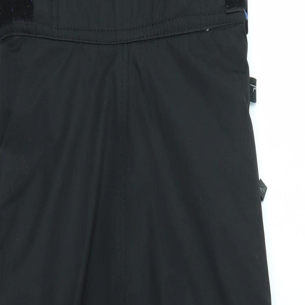 Parallel Boys Black Ski Salopettes Ski Trousers Size 7-8 Years