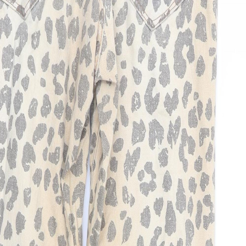 yesyes Womens Multicoloured Animal Print Skinny Jeans Size 8 L30 in