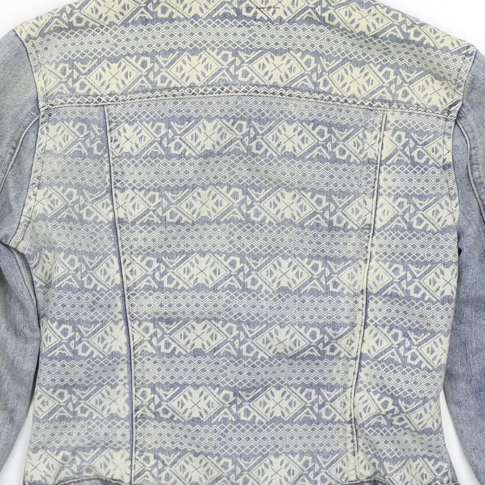Warehouse Womens Blue Denim Jacket Size 6