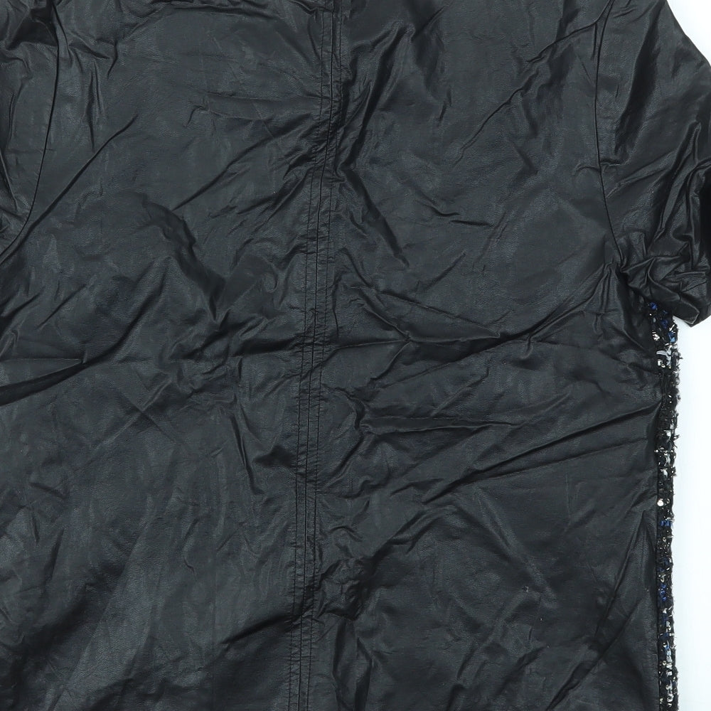 M&S Womens Black Basic T-Shirt Size 10