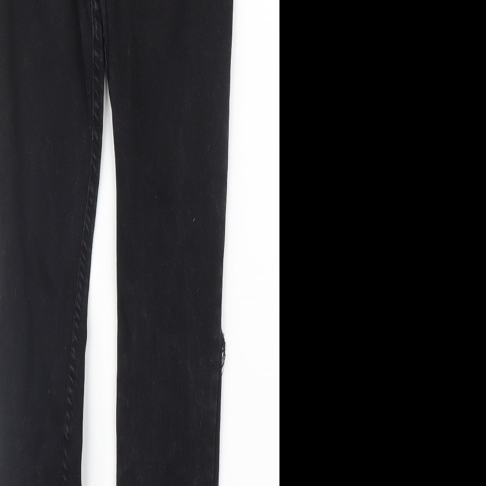 Missguided Womens Black Skinny Jeans Size 8 L28 in