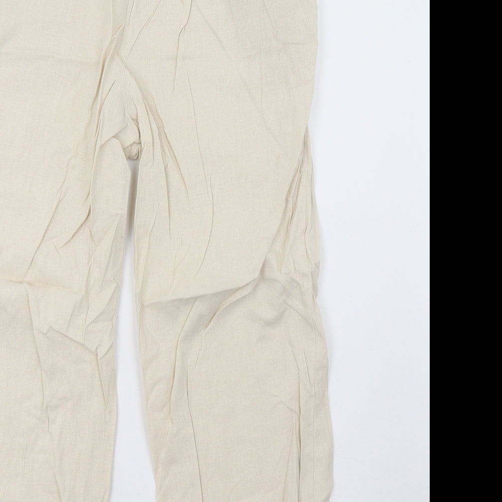 EWM Womens Beige Trousers Size 12 L26 in
