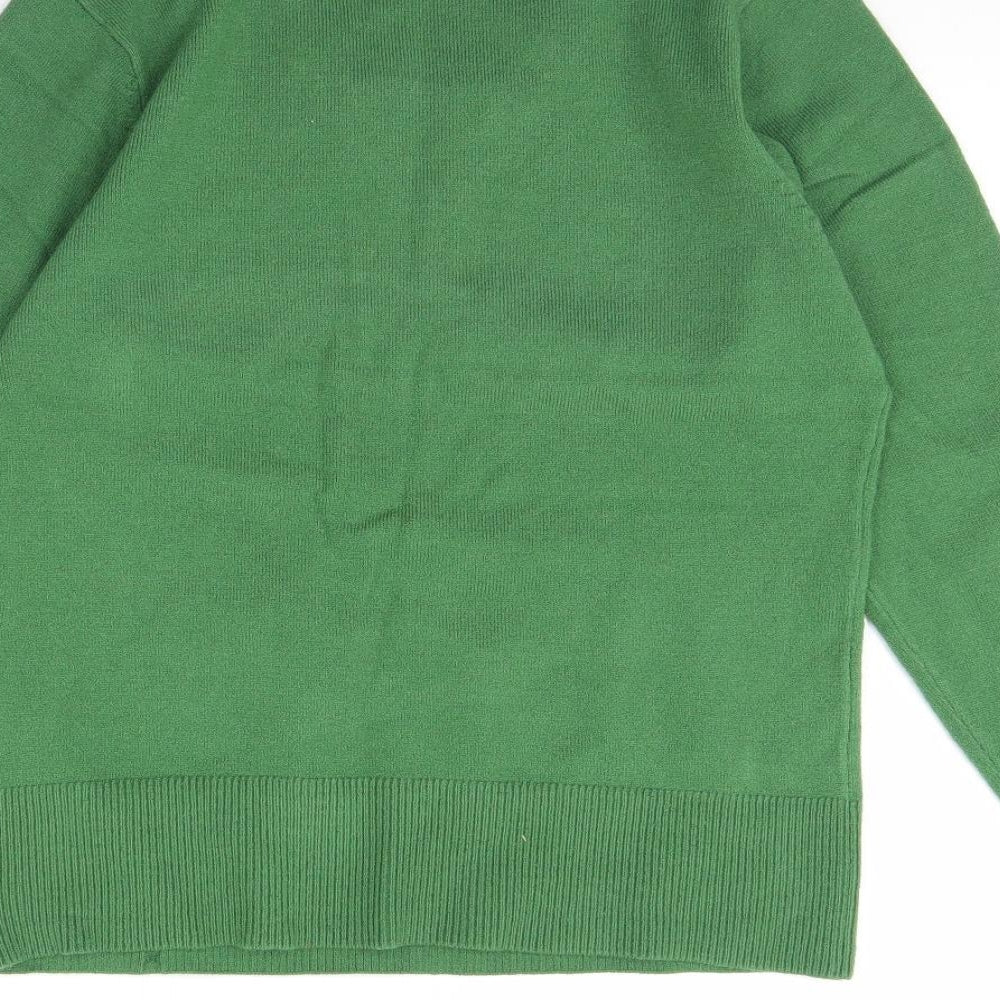 Filati Womens Green Pullover Jumper Size M