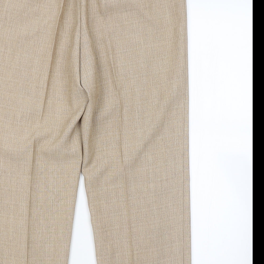 M&S Womens Brown Trousers Size 18 L26 in