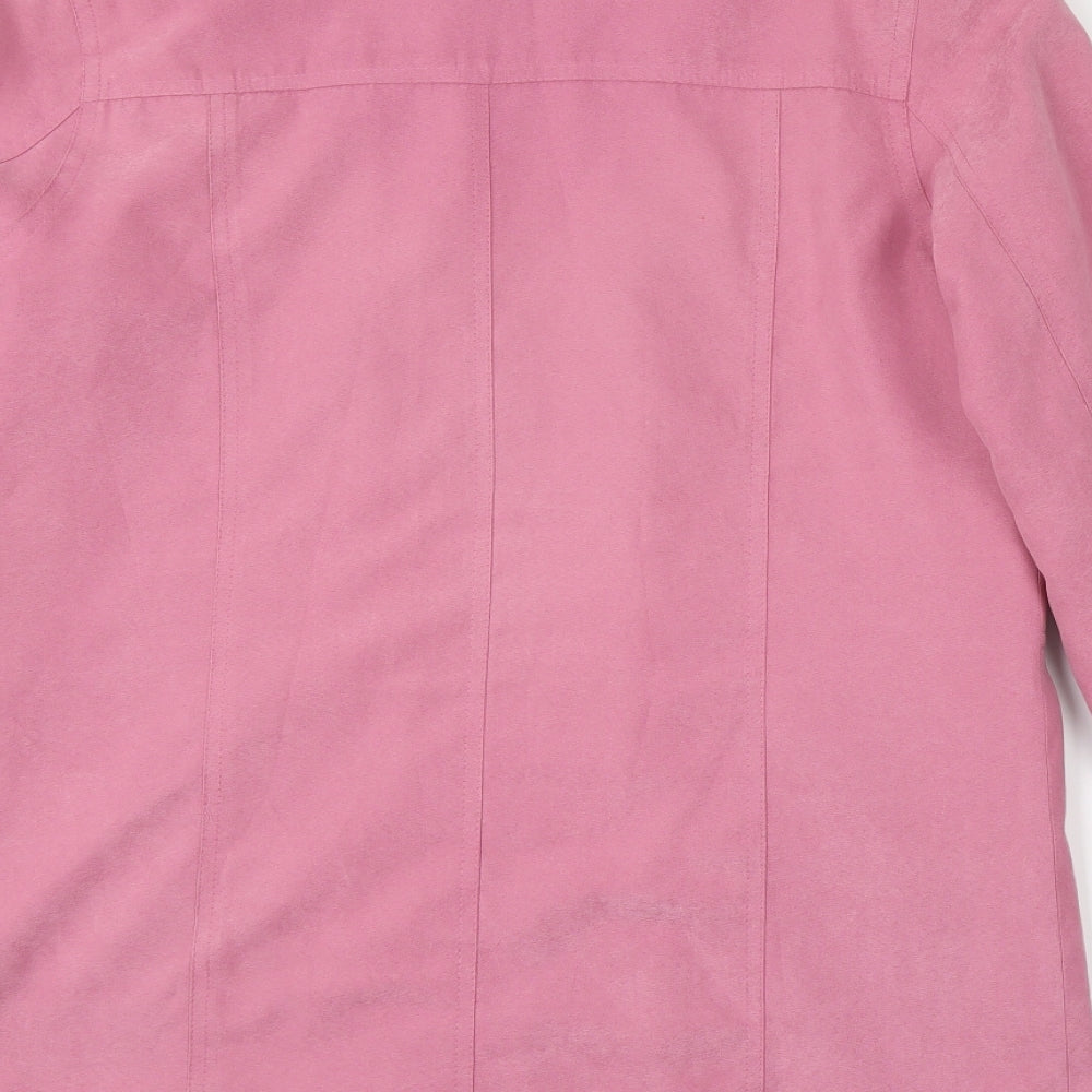 EWM Womens Pink Overcoat Coat Size 10