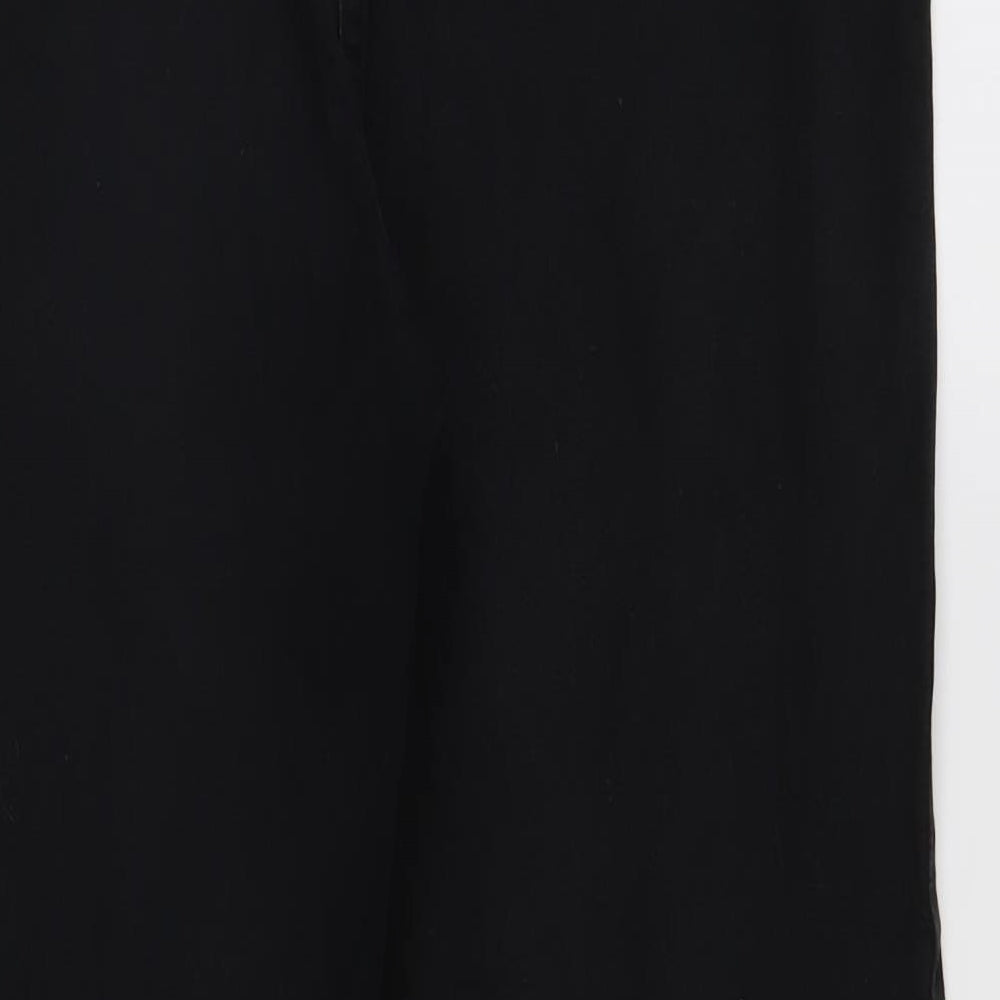 Preworn Womens Black Trousers Size 14 L28 in