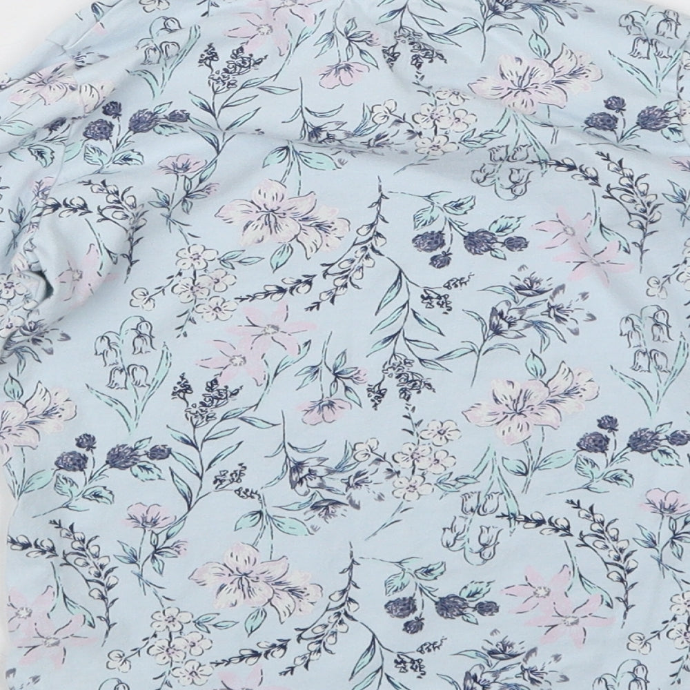 F&F Girls Blue Floral Top Pyjama Top Size 6-7 Years