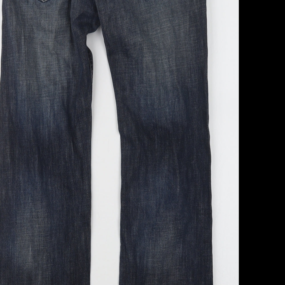 Renvelo Denim Mens Blue Denim Straight Jeans Size 35 in L28 in