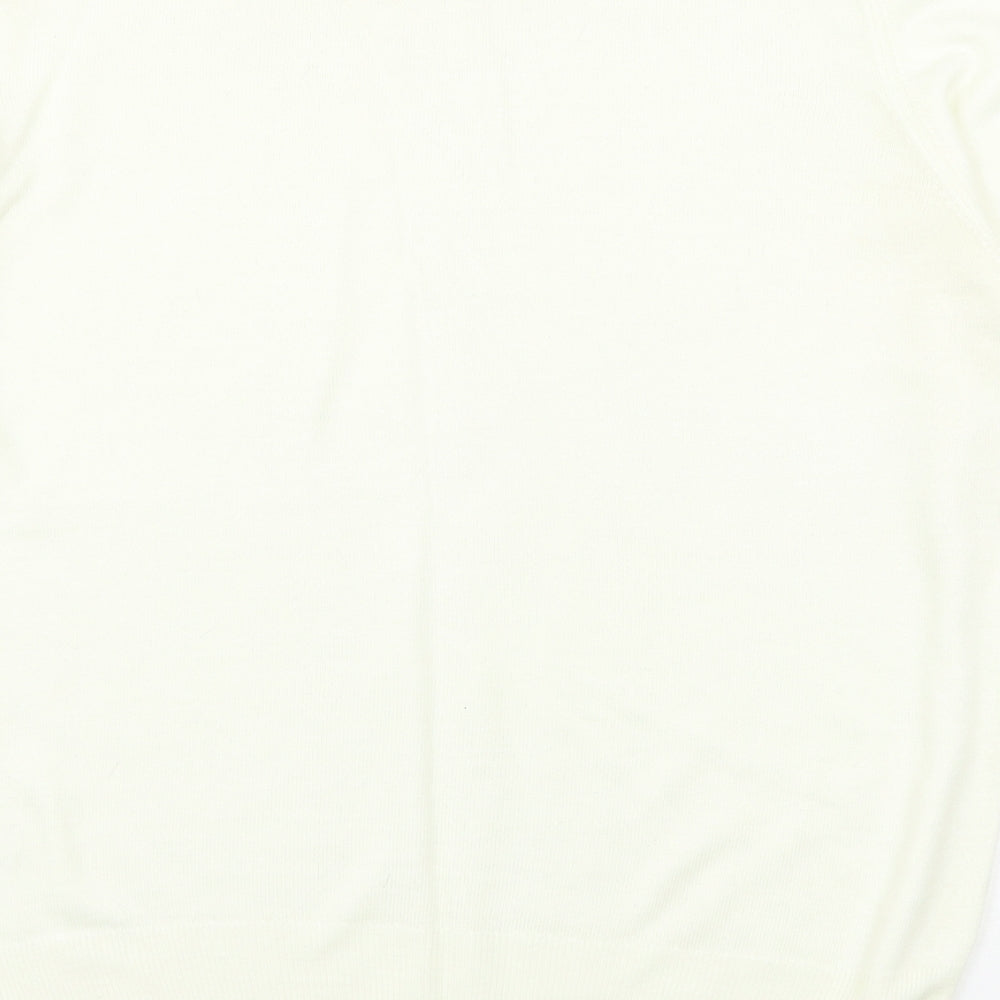 St Michael Womens White Knit Pullover Jumper Size 10
