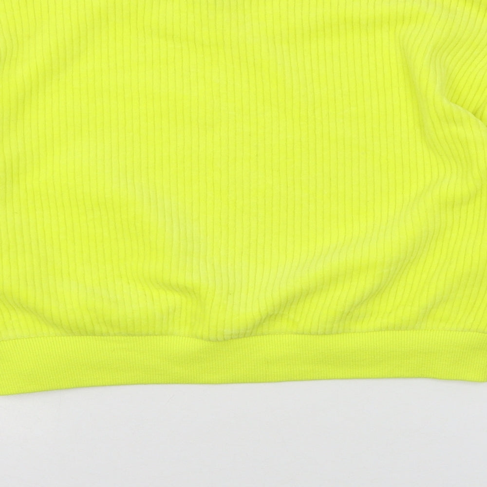FOREVER 21 Womens Yellow Jersey Pullover Sweatshirt Size S