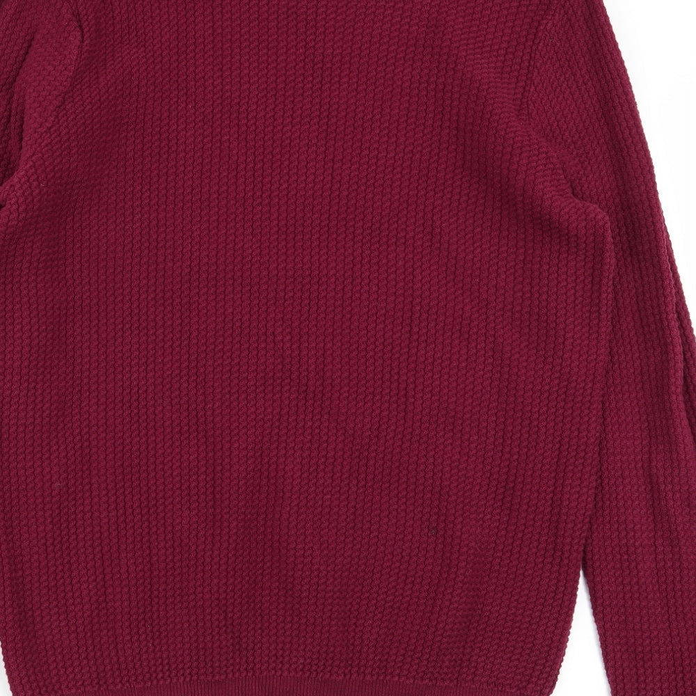 M&S Mens Red Pullover Jumper Size L