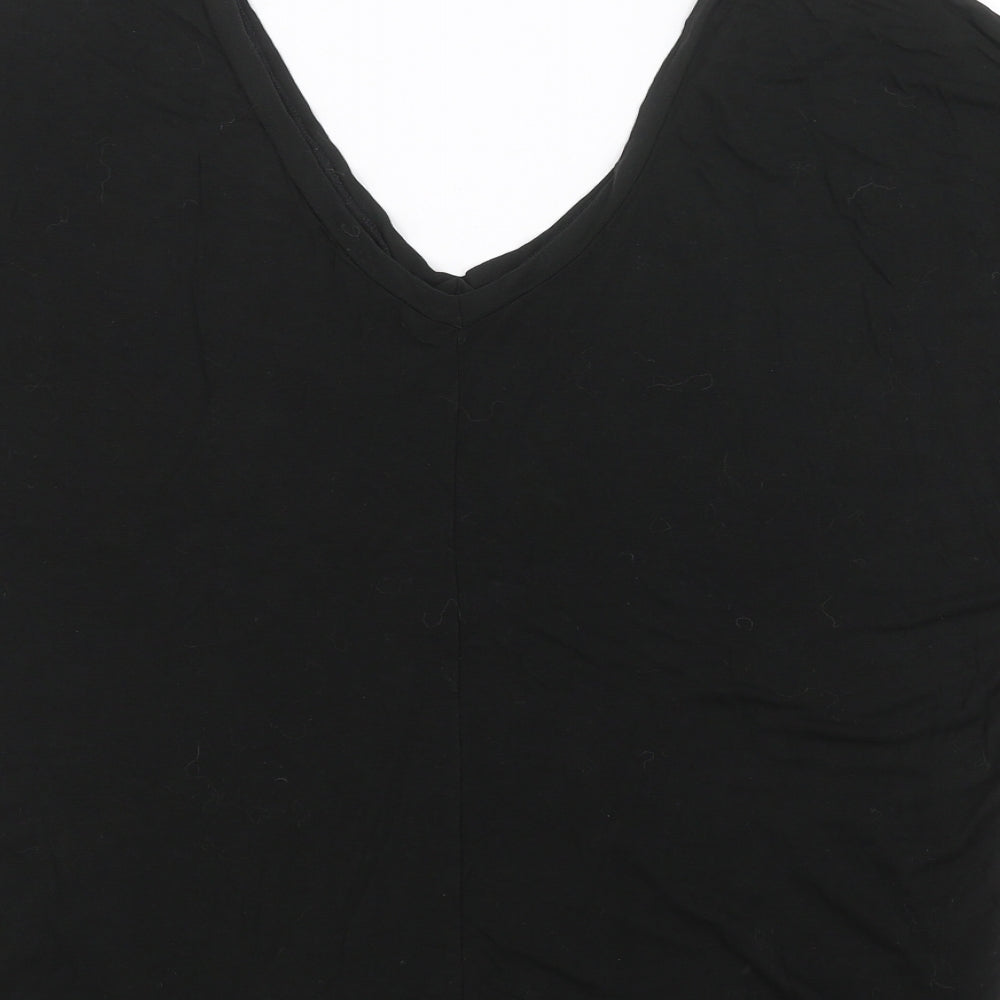 Topshop Womens Black Basic Blouse Size 8