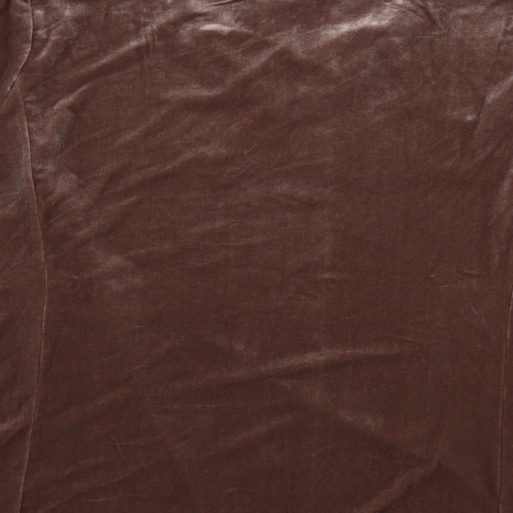 Preworn Womens Brown Basic Blouse Size 2XL