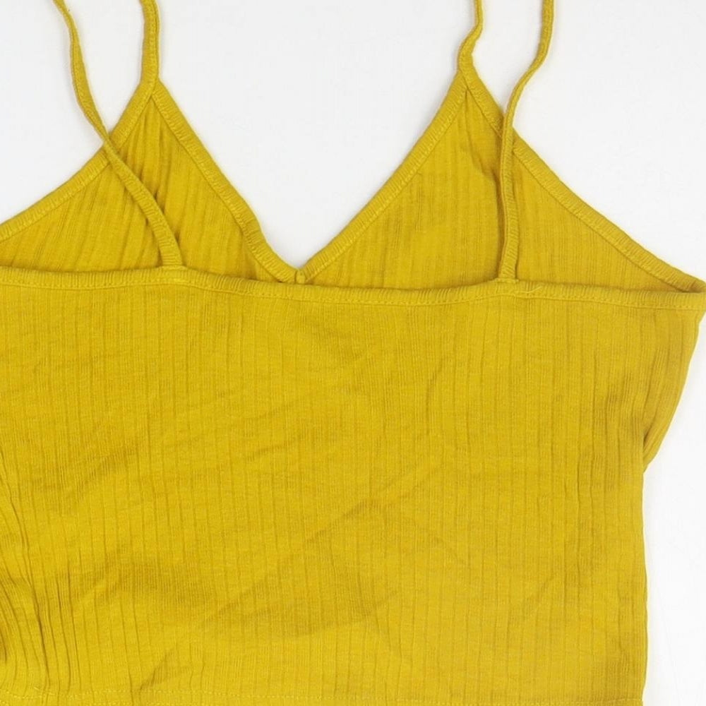 Topshop Womens Yellow Basic Tank Size 8
