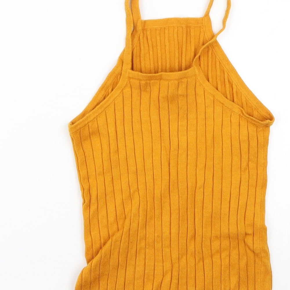 Atmosphere Womens Orange Basic Tank Size 6