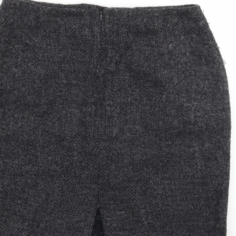 Wallis Womens Grey A-Line Skirt Size 12