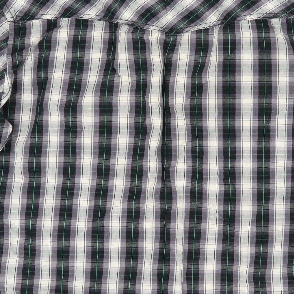 Cedar Wood State Mens Black Check Button-Up Size M