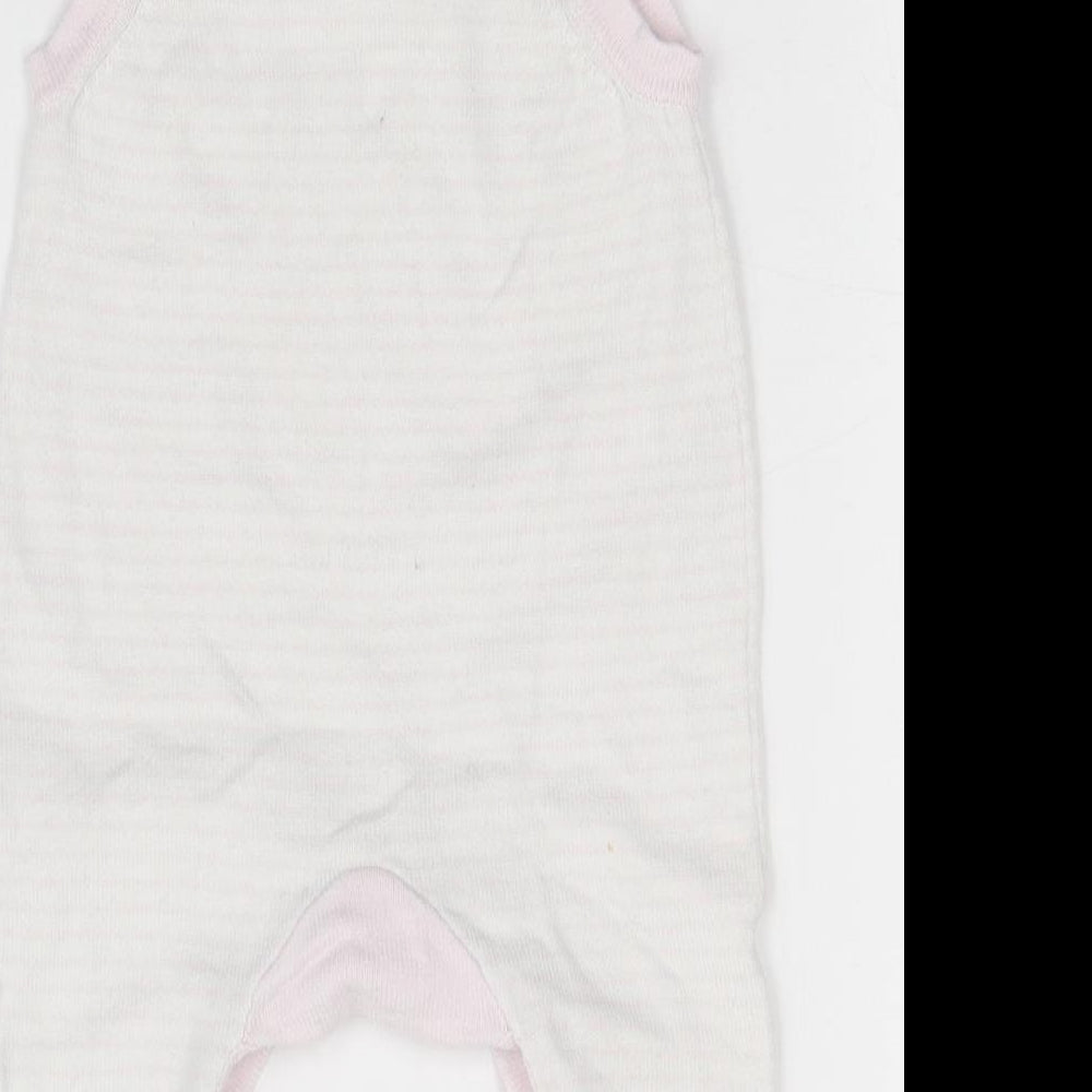 Mothercare Girls Multicoloured Striped Babygrow One-Piece Size Newborn