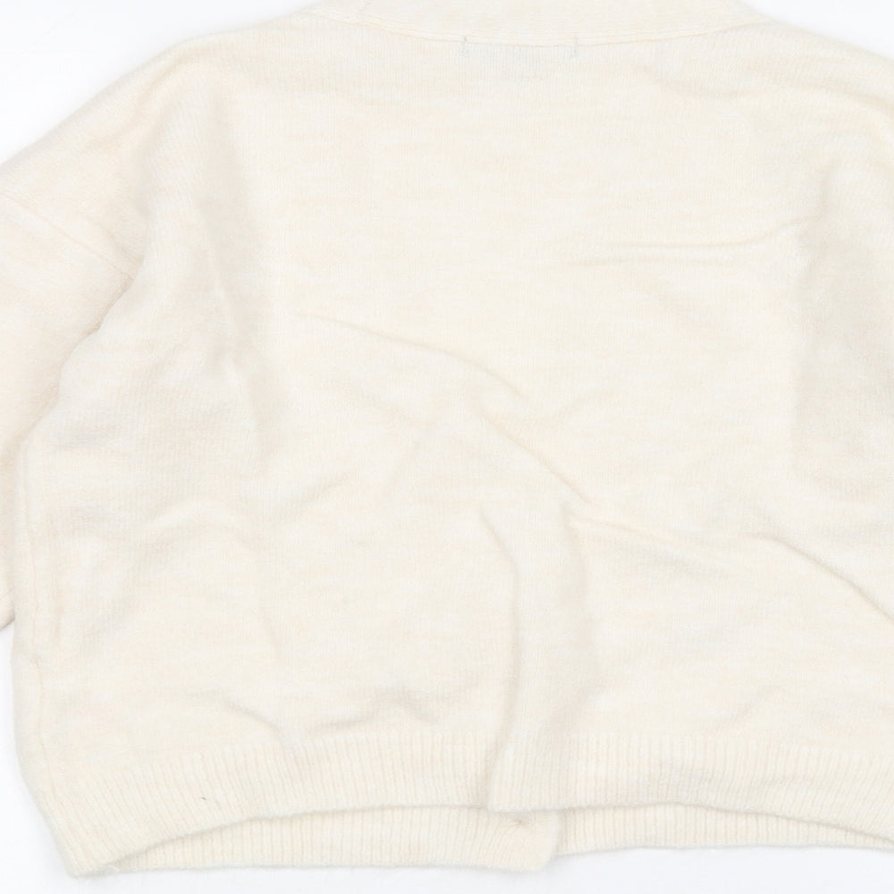 Primark Womens White Cardigan Jumper Size 6