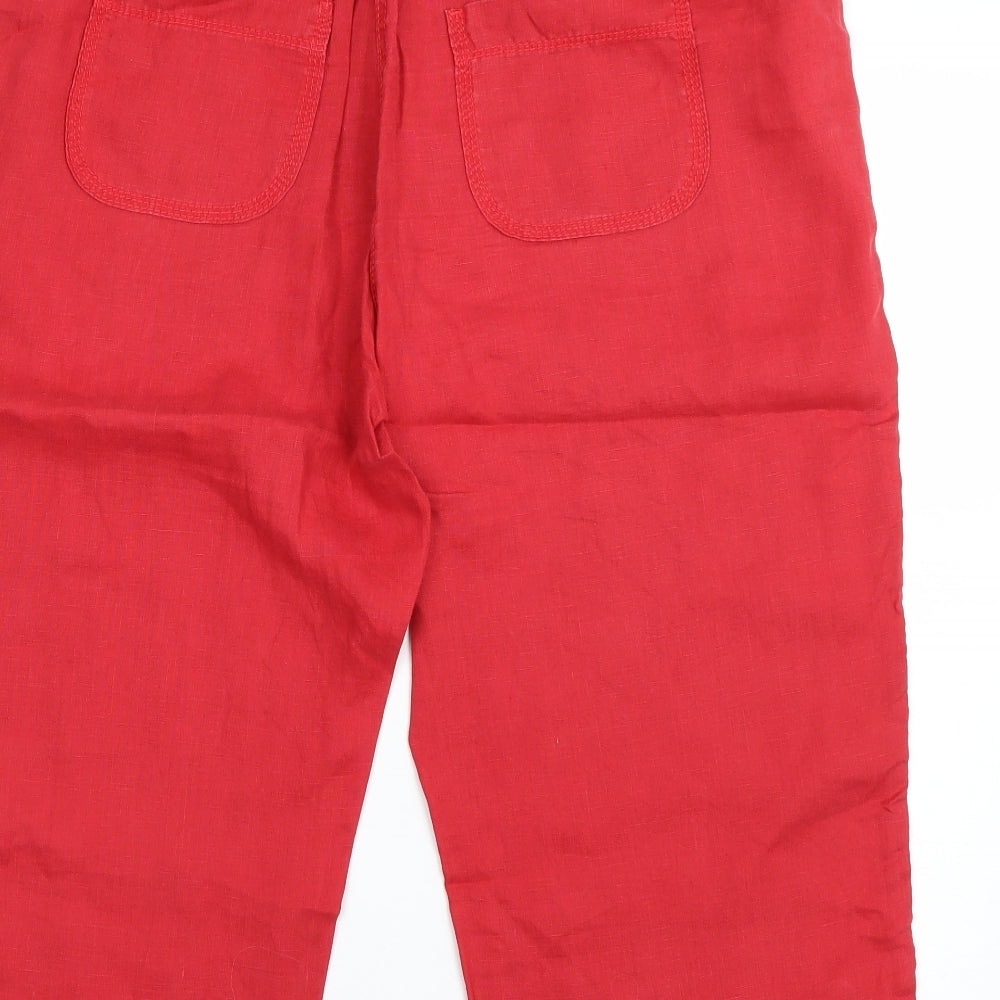 M&S Womens Red Bermuda Shorts Size 16