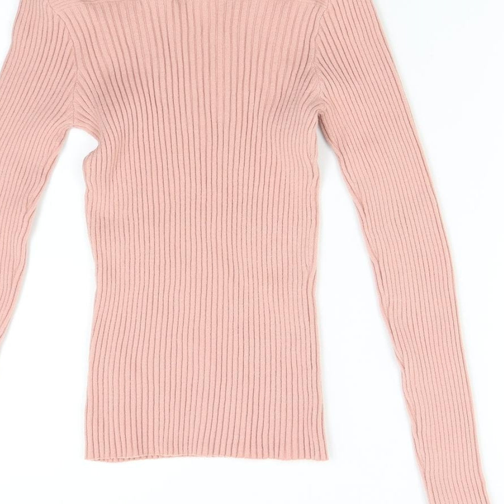 Cashel Womens Pink Knit Pullover Jumper Size XL