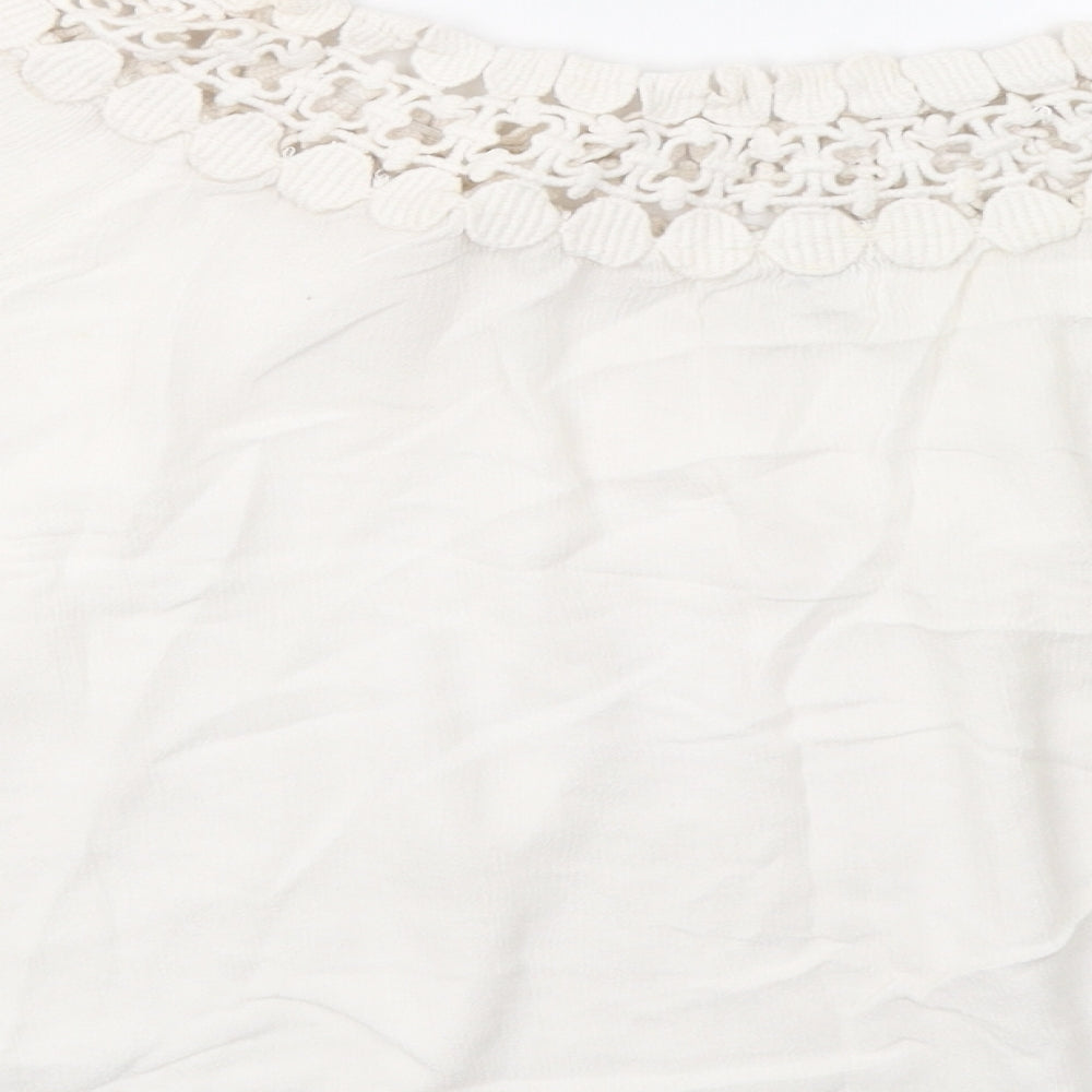 River Island Womens White Basic T-Shirt Size 10