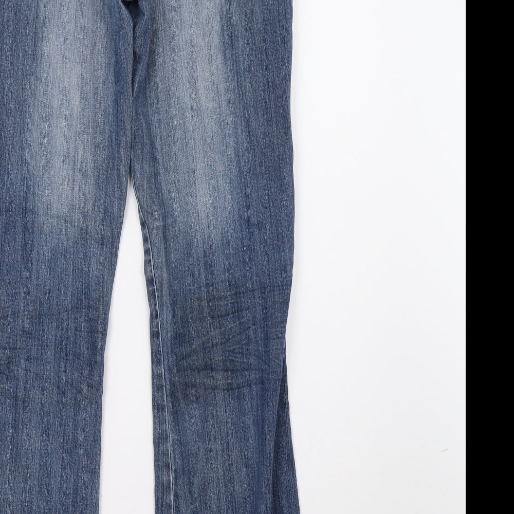 NEXT Womens Blue Denim Straight Jeans Size 10 L31 in