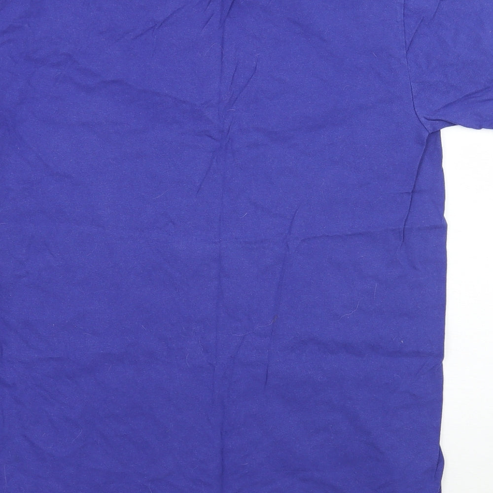 Gildan Womens Blue Basic T-Shirt Size L