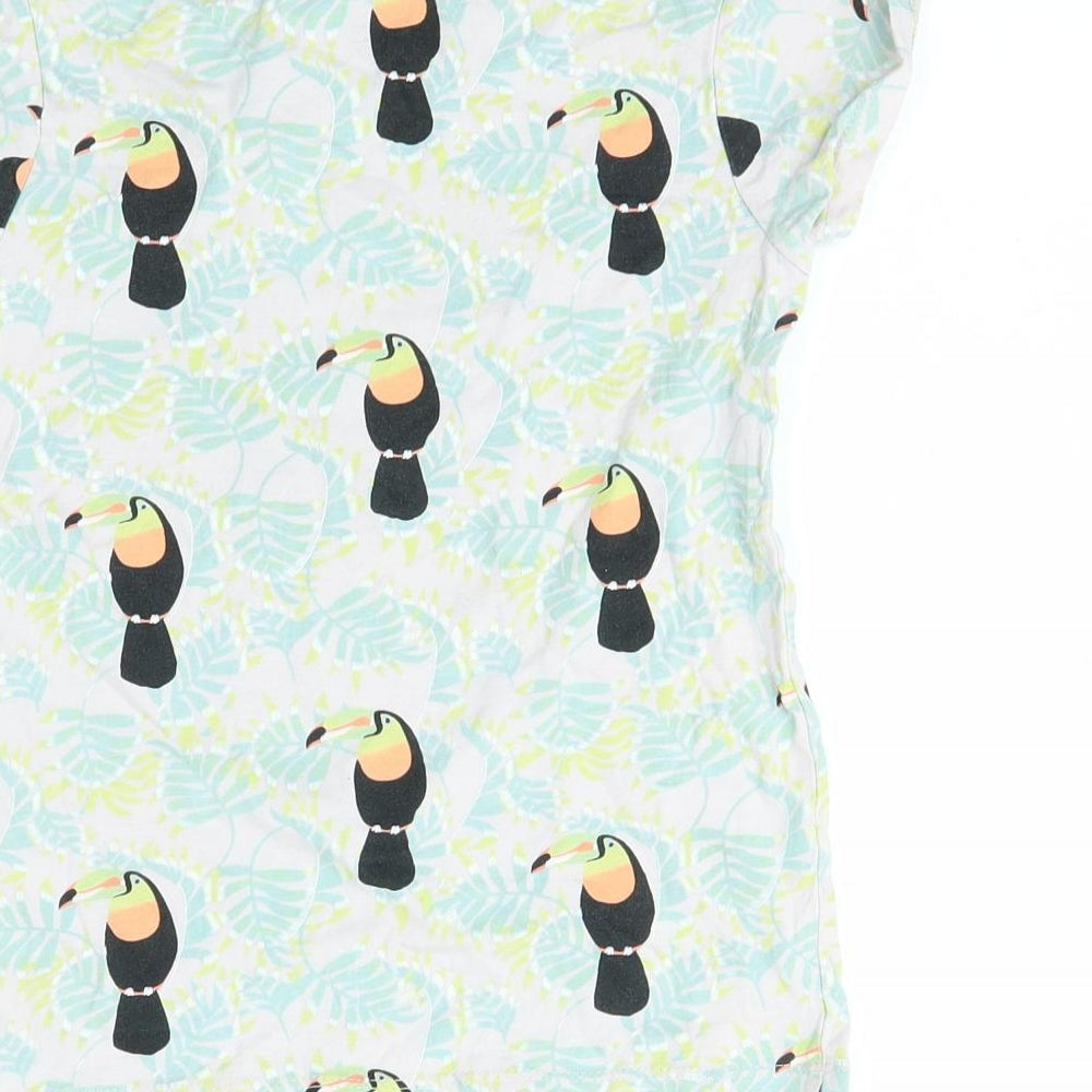 hullabaloo Girls Pink Floral Basic T-Shirt Size 7-8 Years - tucaan