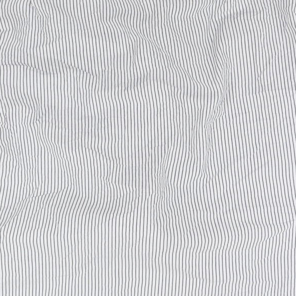 Marks and Spencer Mens White Striped Button-Up Size 44