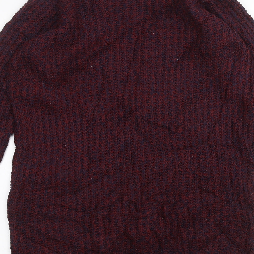 Boohoo Womens Red Pullover Jumper Size XS
