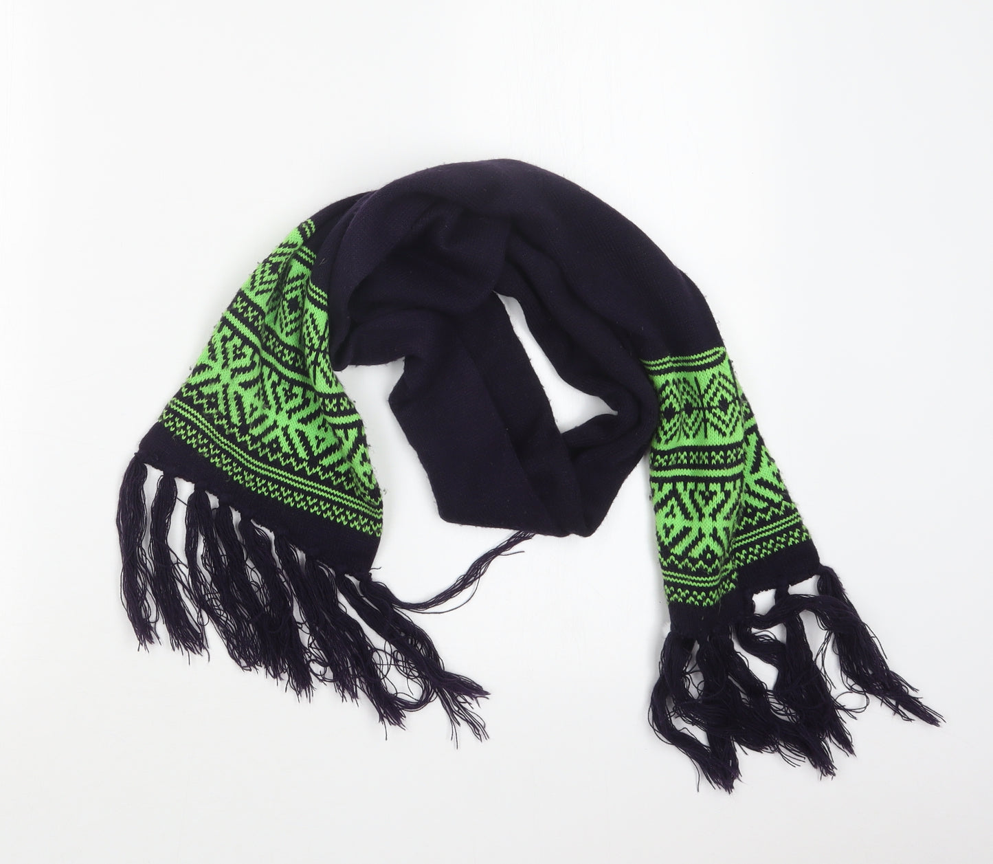 Preworn Womens Blue Knit Scarf