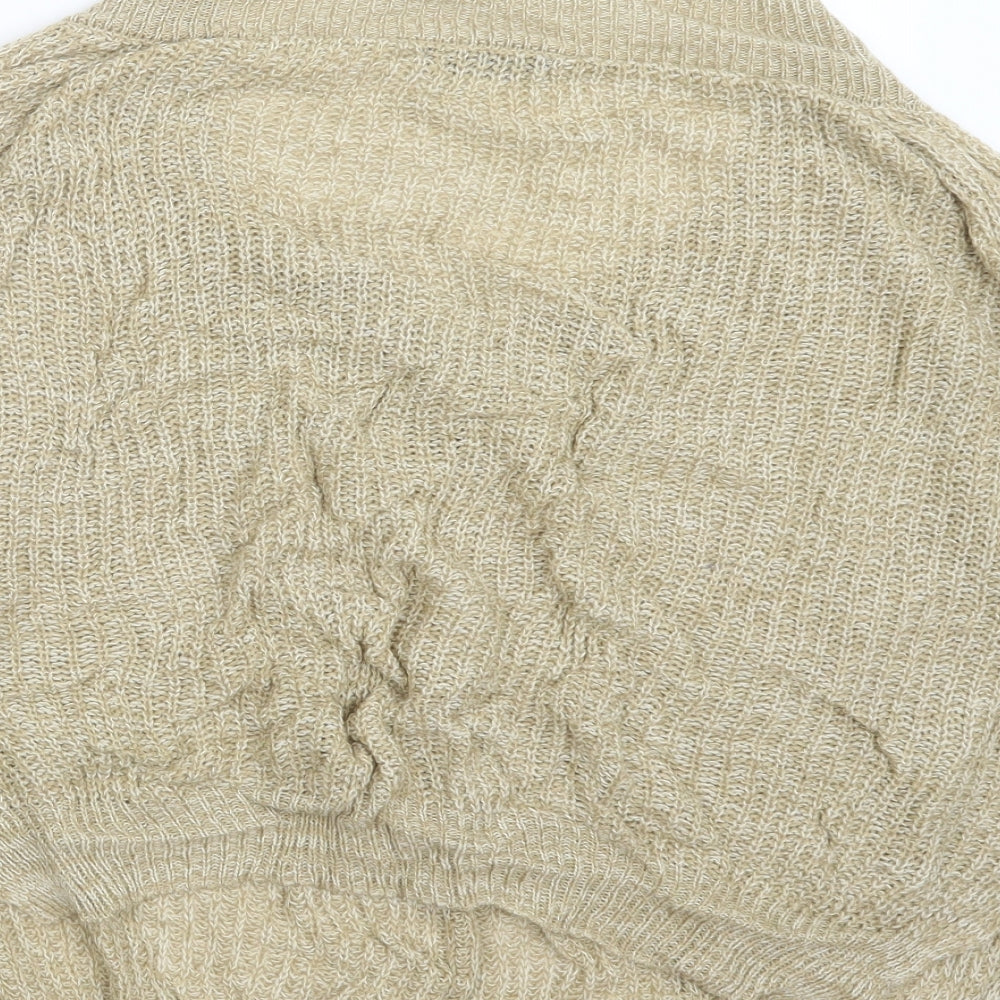 SheIn Womens Beige Knit Pullover Jumper Size M