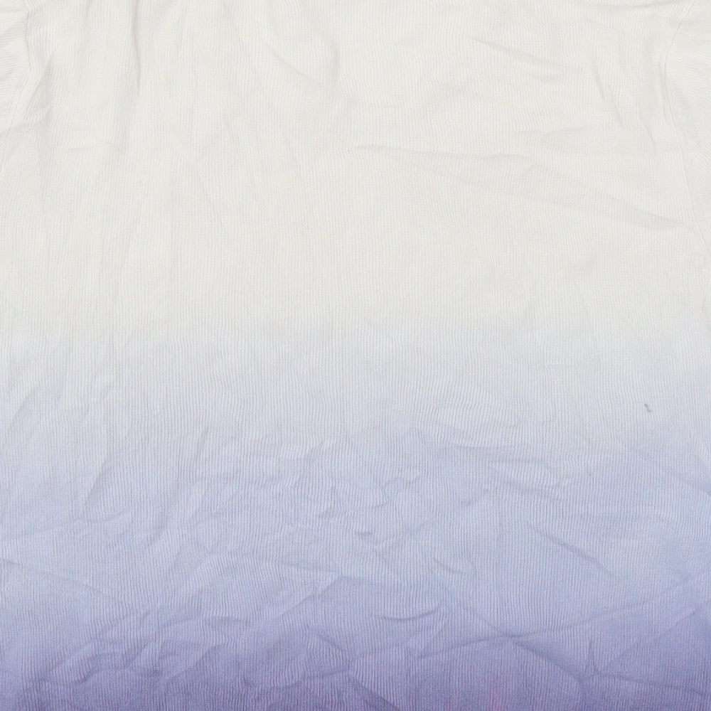 Fay Louise Womens White Knit Basic T-Shirt Size L