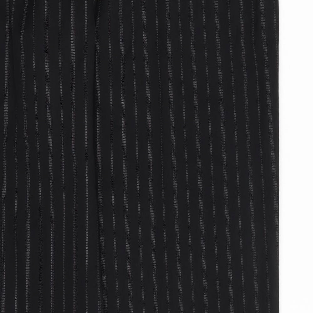 Armani Womens Black Striped Trousers Size 20 L30 in