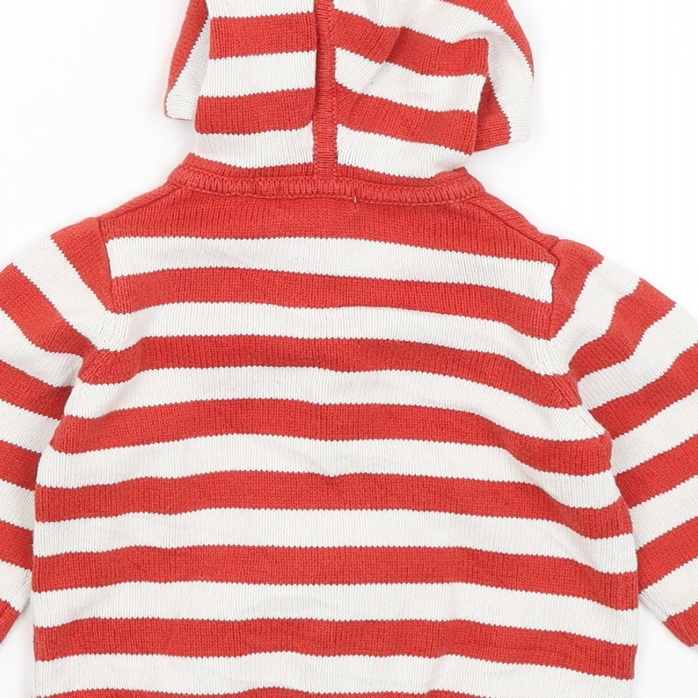 DP Girls Red Striped Full Zip Hoodie Size 2 Years